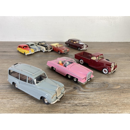 175 - Eight Rolls Royce diecast model vehicles to include Tomica Dandy Phantom VI, Quiralu 1-43 Selon Plan... 