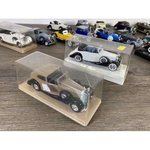 177 - A collection of mostly Solido Rolls Royce diecast model vehicles to include coupe, cabriolet, Phanto... 