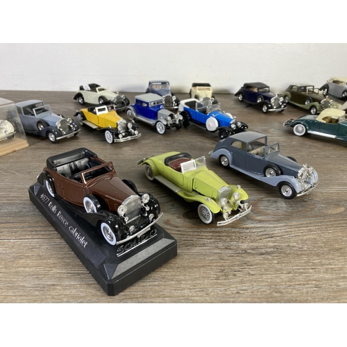 177 - A collection of mostly Solido Rolls Royce diecast model vehicles to include coupe, cabriolet, Phanto... 