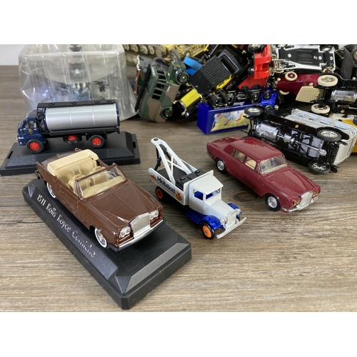 179 - A large collection of assorted diecast model vehicles to include Matchbox Superkings Rolls Royce Sil... 