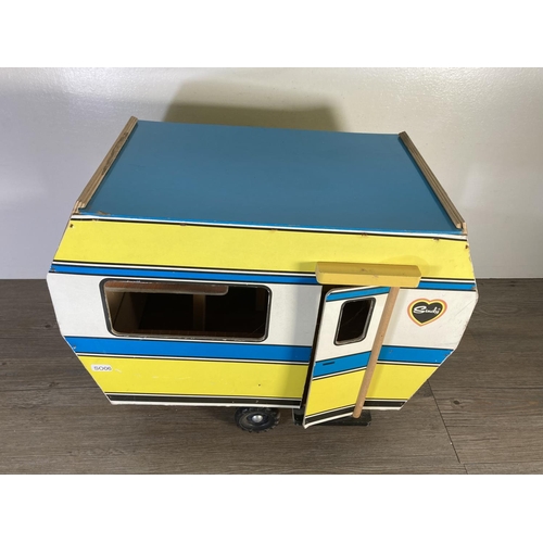 182 - A 1970s Pedigree Toys Sindy caravan - approx. 38cm high x 25cm wide x 48cm deep