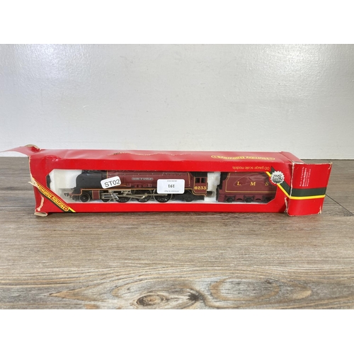 191 - A boxed Hornby R066 OO gauge LMS 4-6-2 Duchess of Sutherland model locomotive and tender