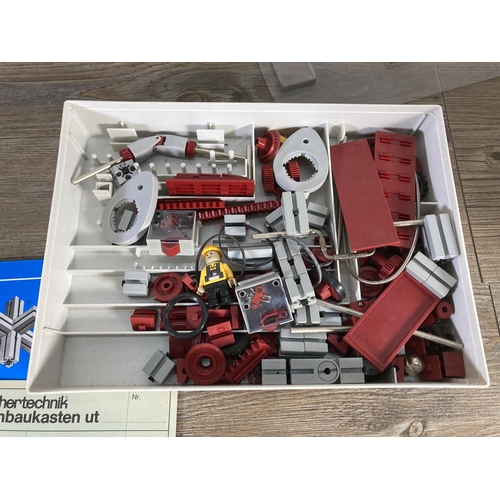 208 - A collection of Fischertechnik educational construction set accessories and manuals