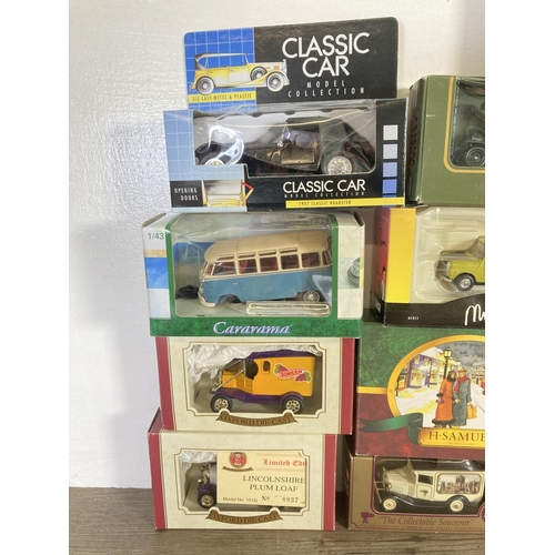 210 - A collection of assorted boxed diecast model vehicles to include Oxford Diecast, Classic Car Model C... 