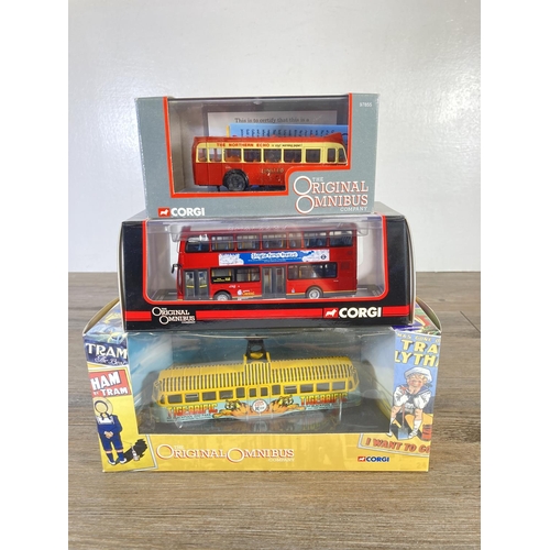 212 - Eight boxed diecast model vehicles to include Lledo Mars Heritage bus, Corgi Classics Thorneycroft b... 