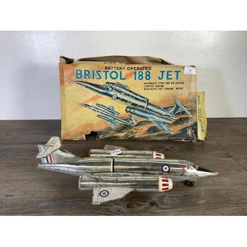 223 - A boxed Marx Toys battery operated Bristol 188 jet