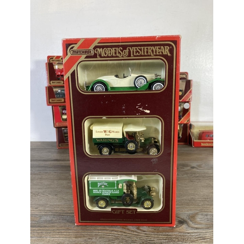 227 - Twelve boxed Matchbox Models of Yesteryear diecast model vehicles and sets