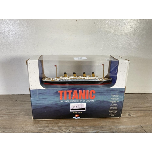 236 - A boxed 1998 Claytown Collection Inc. 1/1136 scale diecast model of Titanic ship