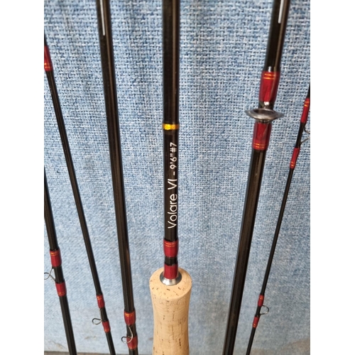 676 - Three cased fly fishing rods, one Shakespeare Expedition 9'6