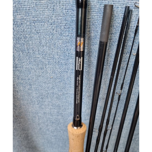 676 - Three cased fly fishing rods, one Shakespeare Expedition 9'6