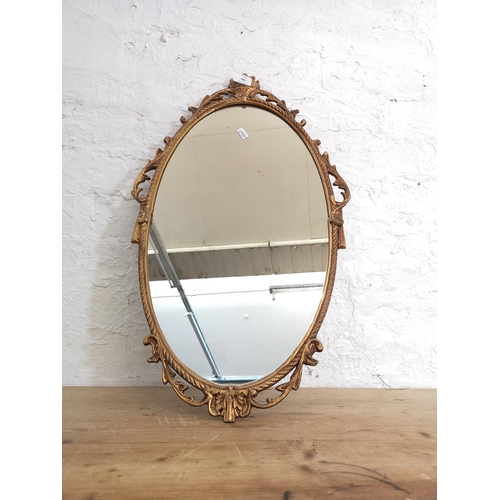 499 - A 19th century style gilt framed wall mirror - approx. 66cm high x 39cm wide