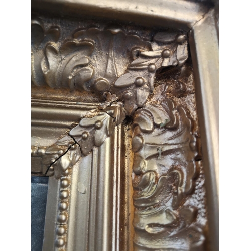 504 - A late 19th/early 20th century gilt framed wall mirror - approx. 61cm high x 50cm wide