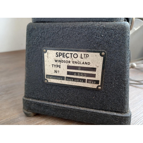 541 - Four items, one Specto Ltd. Type B 9.5mm cine film projector, one box containing cine film reels, on... 