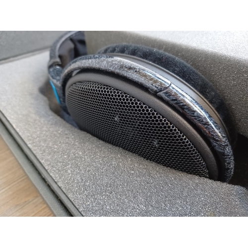 546 - A boxed pair of Sennheiser HD600 audiophile quality open back headphones