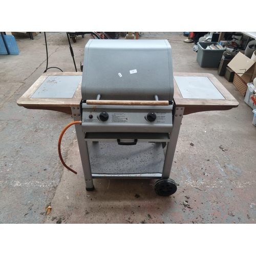 762 - A Westpoint two burner gas barbeque - approx. 108cm high x 123cm wide x 55cm deep