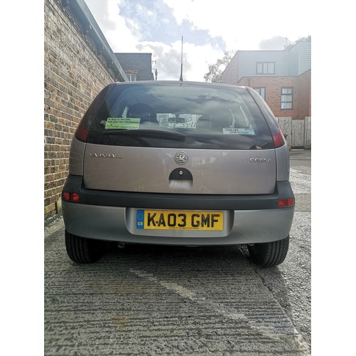 656A - A 2003 Vauxhall Corsa Active 1L three door hatchback