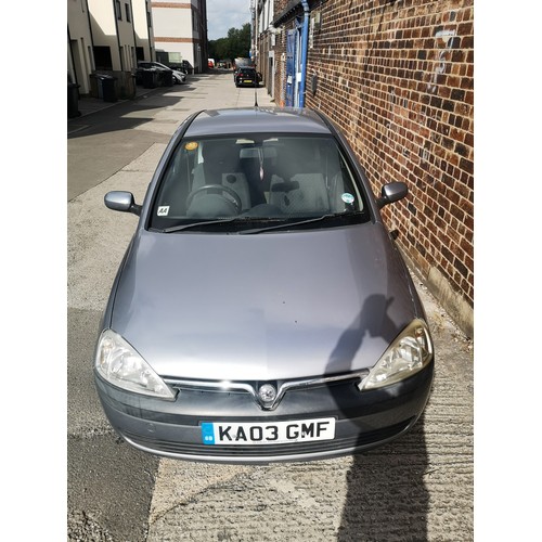 656A - A 2003 Vauxhall Corsa Active 1L three door hatchback