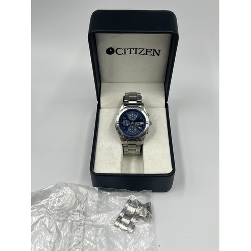 1184 - Six various wristwatches to include boxed Citizen WR100 chronograph quartz, Casio AW-81-2AVES digita... 