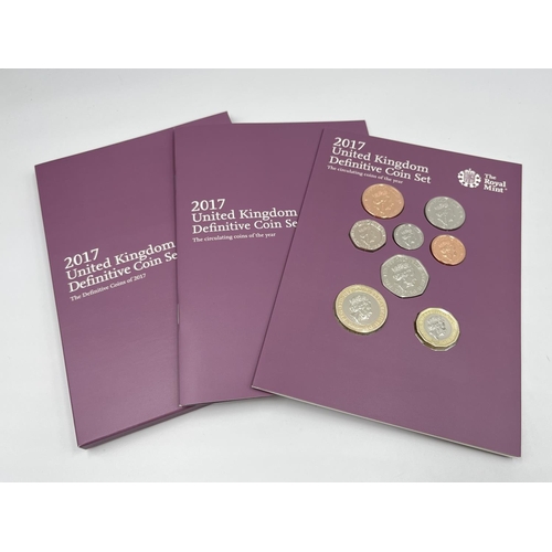 1236 - Two coin sets, one the Royal Mint 2017 United Kingdom Definitive and one 2021 the 95th Birthday of H... 