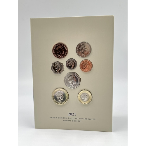 1236 - Two coin sets, one the Royal Mint 2017 United Kingdom Definitive and one 2021 the 95th Birthday of H... 