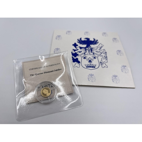 1240 - A 2012 The Queen's Diamond Jubilee 14ct gold coin