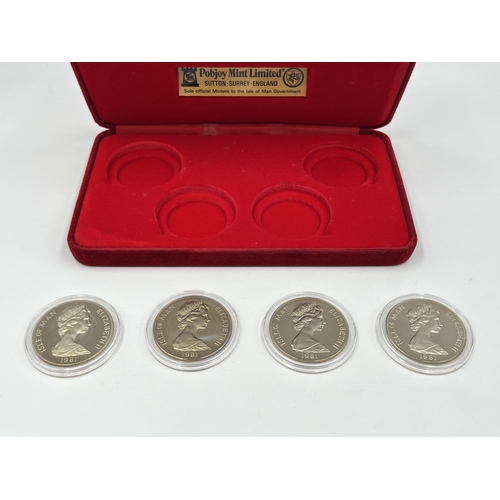 1244 - Two boxed Pobjoy Mint limited edition cupro-nickel diamond finish crown coin sets, one commemorating... 