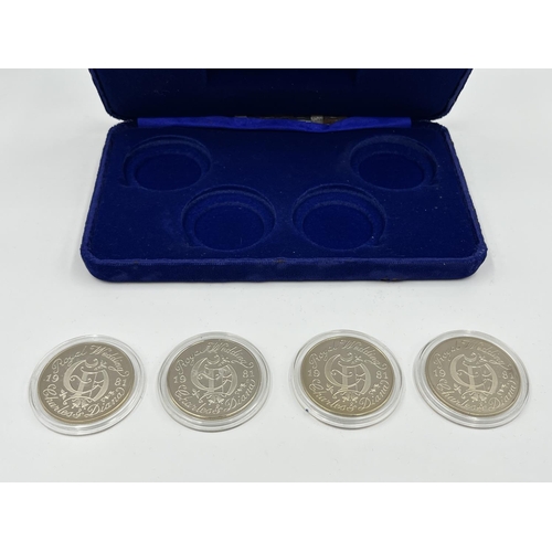 1244 - Two boxed Pobjoy Mint limited edition cupro-nickel diamond finish crown coin sets, one commemorating... 