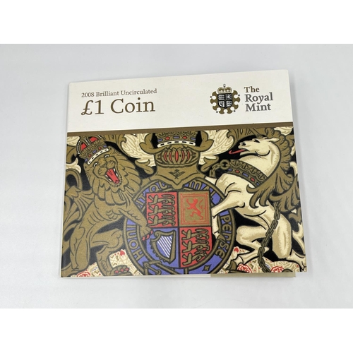 1247 - Seven various commemorative coins and coin sets to include 2005 200th anniversary Nelson Trafalgar b... 