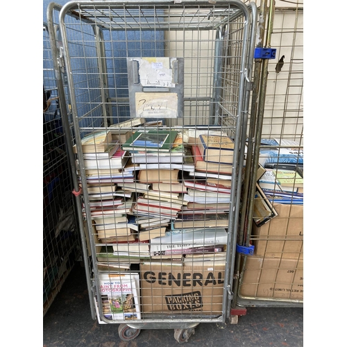 771A - Two cages containing a large quantity of books (cages not included)