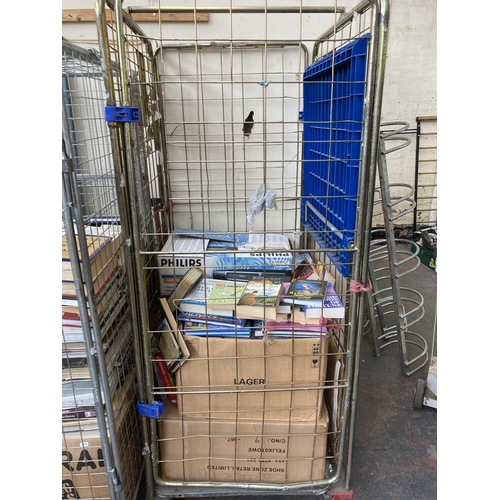 771A - Two cages containing a large quantity of books (cages not included)