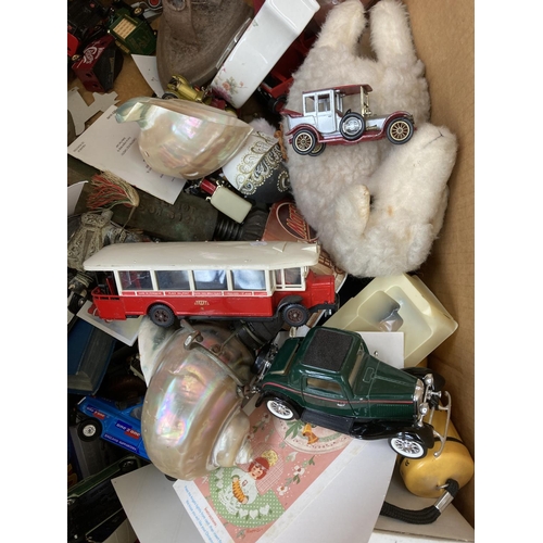 780 - Three boxes containing assorted items to include Solido Autobus Renault 1934, Corgi Ford Zodiac MK2,... 