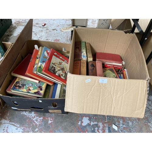 788 - Two boxes containing a large quantity of antique and vintage books to include Billy Bunter's Own, Th... 