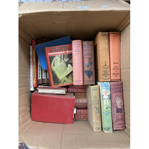 788 - Two boxes containing a large quantity of antique and vintage books to include Billy Bunter's Own, Th... 