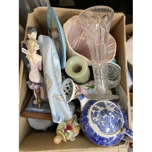 792 - Seven boxes containing a large quantity of house clearance items to include ceramics, glassware, WM.... 