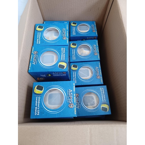 587 - Approx. twenty eight boxed Aspis 8 Your Shield children's GPS locator watches