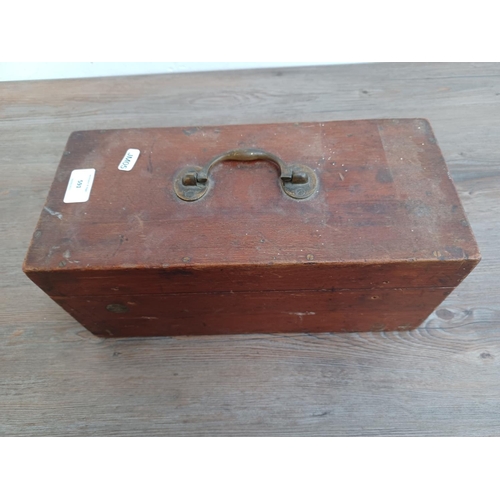 591 - A wood cased Elliott Wheatstone Bridge no. 6153 galvanometer electromechanical electric current meas... 