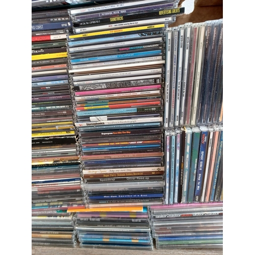 611 - Two boxes containing a large collection of CD singles to include Levellers, Longpigs, Sting, Supergr... 