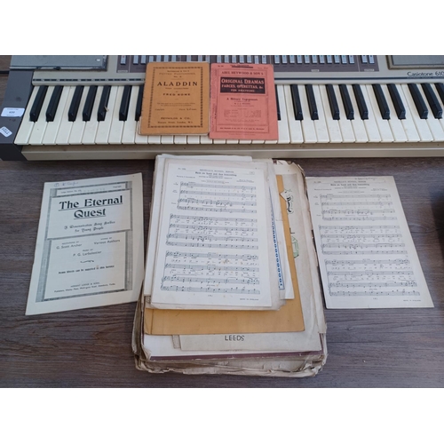 620 - Two items, one collection of vintage and antique sheet music and one early 1980s Casio Casiotone 610... 