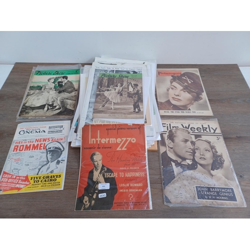 631 - A collection of film related items and publications to include Film Weekly April 10th 1937, Picture ... 