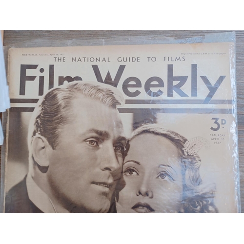 631 - A collection of film related items and publications to include Film Weekly April 10th 1937, Picture ... 