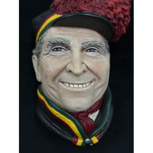 107 - A 1989 Bossons Laplander chalkware head wall mask - approx. 16cm high