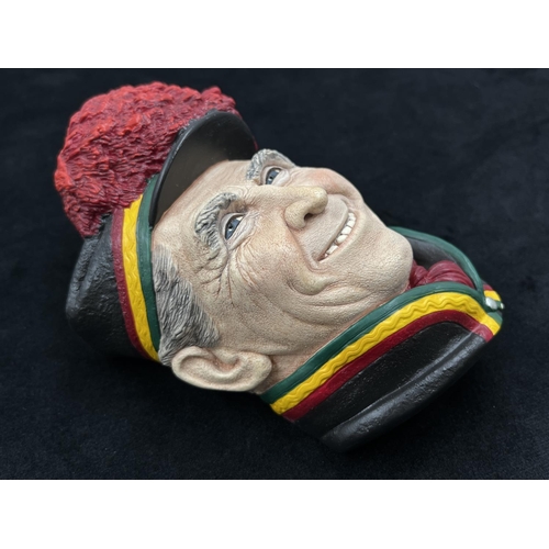 107 - A 1989 Bossons Laplander chalkware head wall mask - approx. 16cm high