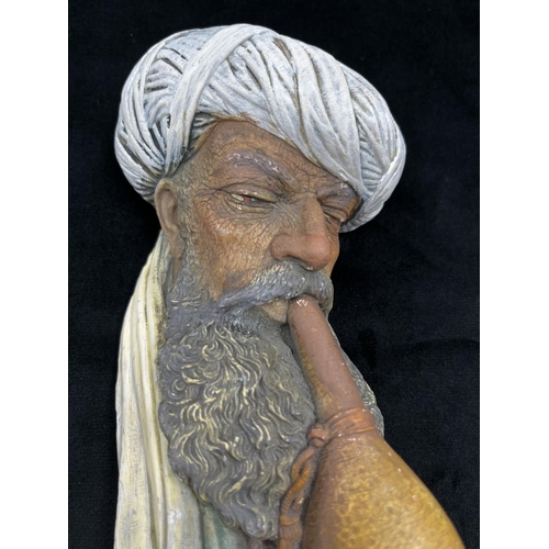 110 - A Bossons Snake Charmer chalkware wall mask - approx. 23cm high