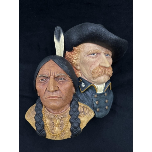 114 - A 1989 Bossons Sioux Chief Sitting Bull and Lt. Col. George A Custer approved original sample chalkw... 