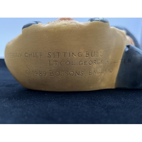 114 - A 1989 Bossons Sioux Chief Sitting Bull and Lt. Col. George A Custer approved original sample chalkw... 