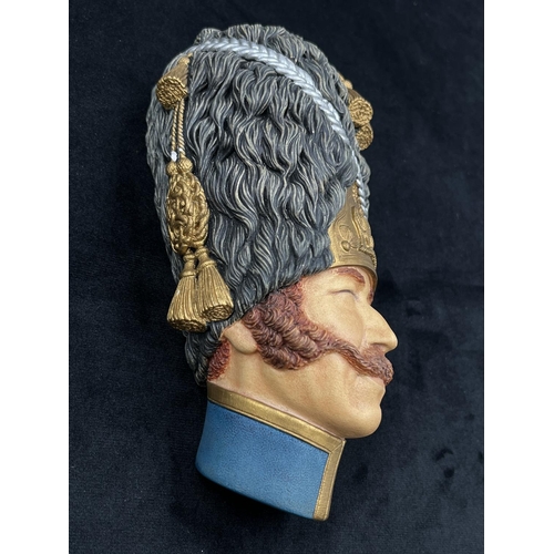 116 - A Bossons Second Series Military Masks complete collection chalkware head wall mask set comprising B... 