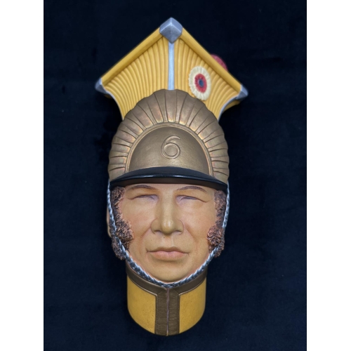 116 - A Bossons Second Series Military Masks complete collection chalkware head wall mask set comprising B... 