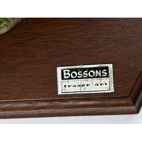 120 - A Bossons Fraser Art limited edition Crown Collection series Bears and Bees PVC figurine on mahogany... 