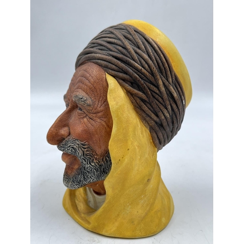 121 - A Bossons Moroccan yellow painted version chalkware shelf ornament - approx. 15cm high