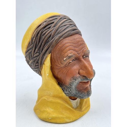 121 - A Bossons Moroccan yellow painted version chalkware shelf ornament - approx. 15cm high